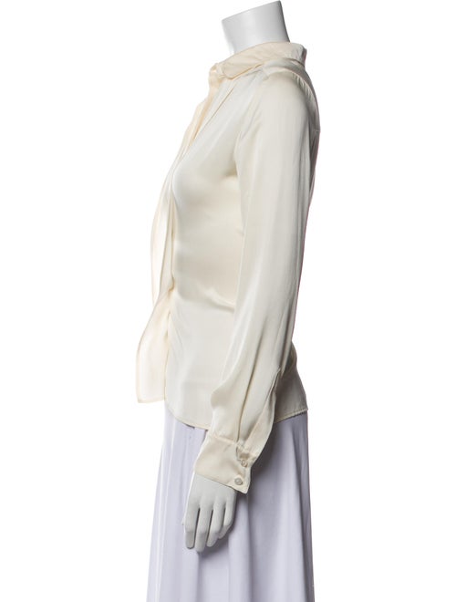 Stella McCartney Silk Long Sleeve Button-Up Top