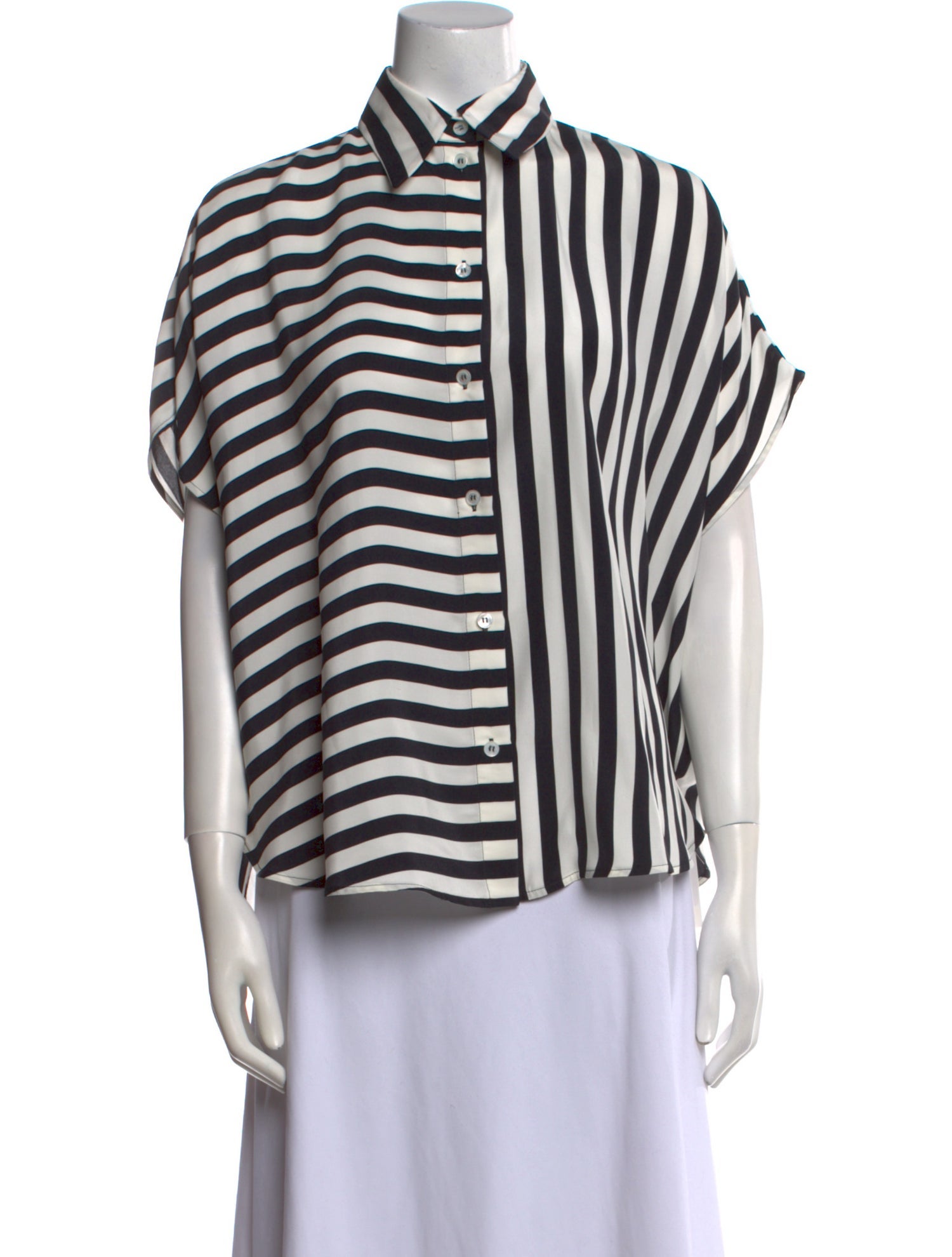 Stella McCartney Silk Striped Button-Up Top w/ Tags