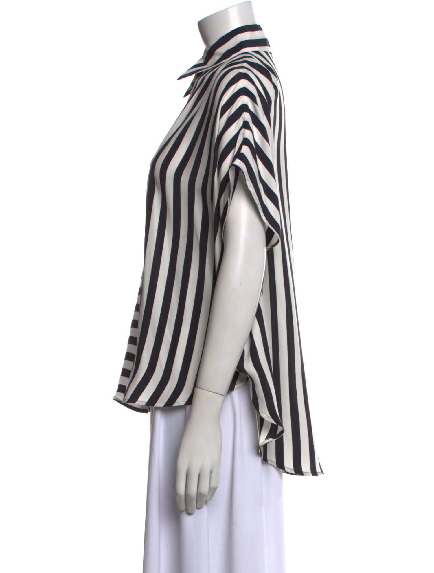 Stella McCartney Silk Striped Button-Up Top w/ Tags