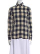 Stella McCartney Plaid Print Long Sleeve Button-Up Top