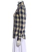 Stella McCartney Plaid Print Long Sleeve Button-Up Top