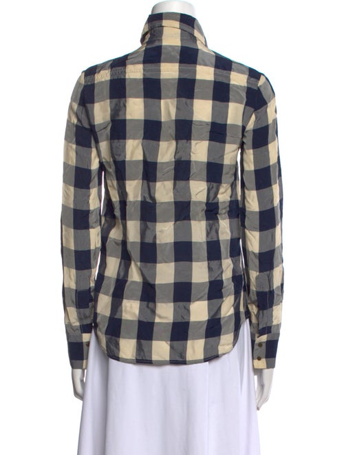 Stella McCartney Plaid Print Long Sleeve Button-Up Top