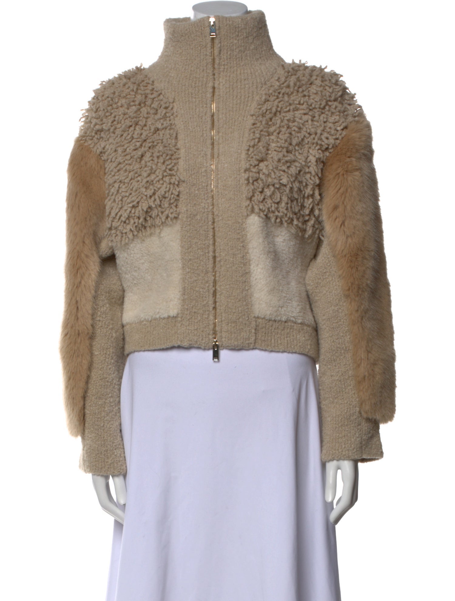 Stella McCartney Striped Mock Neck Sweater