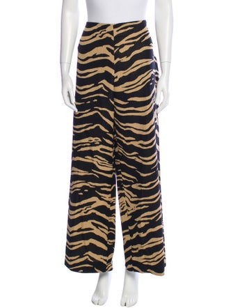 Stella McCartney Animal Print Wide Leg Pants