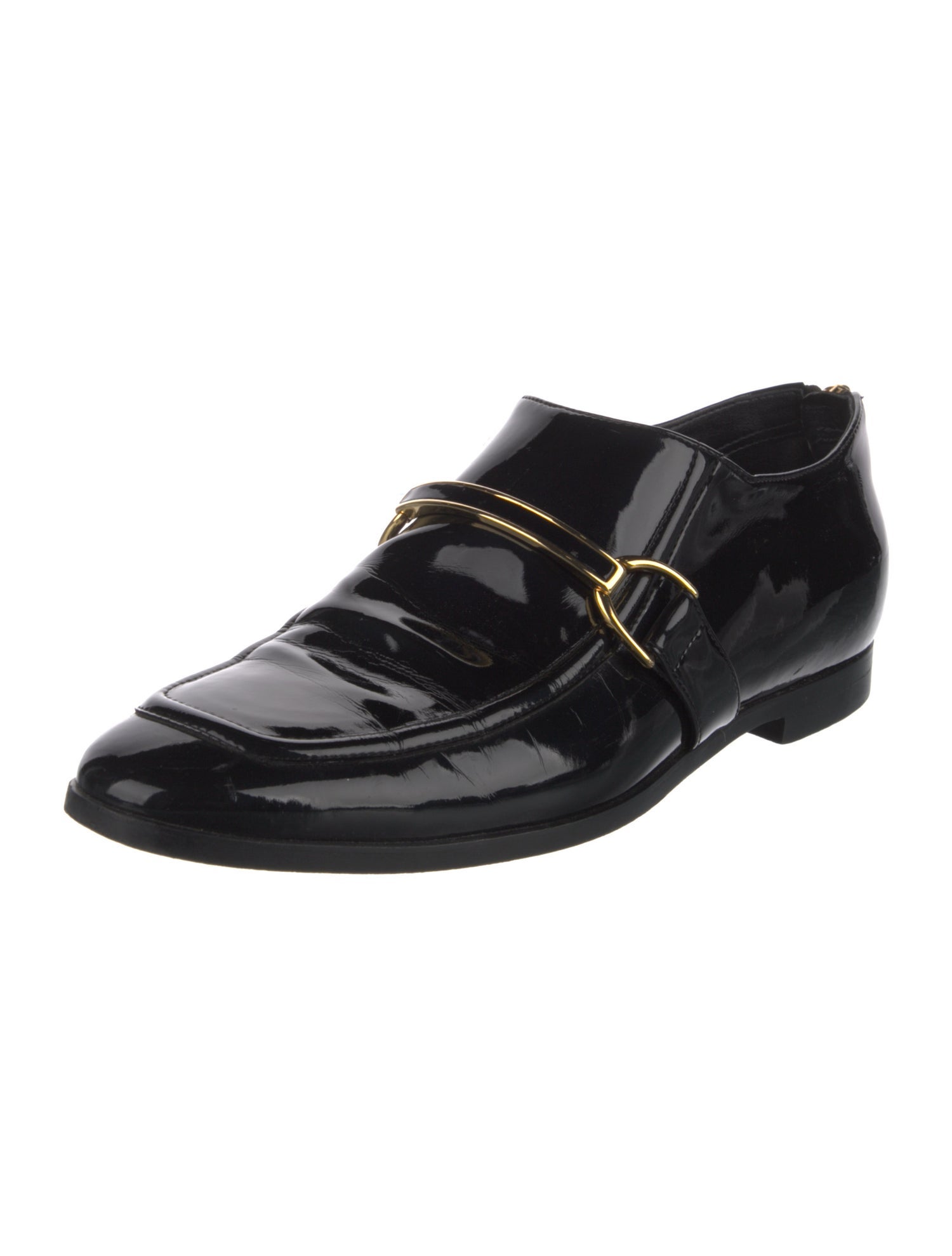 Stella McCartney Interlocking CC Logo Vegetarian Patent Leather Oxfords