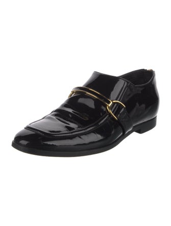 Stella McCartney Interlocking CC Logo Vegetarian Patent Leather Oxfords