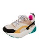 Stella McCartney Leather Colorblock Pattern Chunky Sneakers