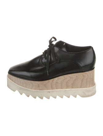 Stella McCartney Vegetarian Leather Wedge Sneakers