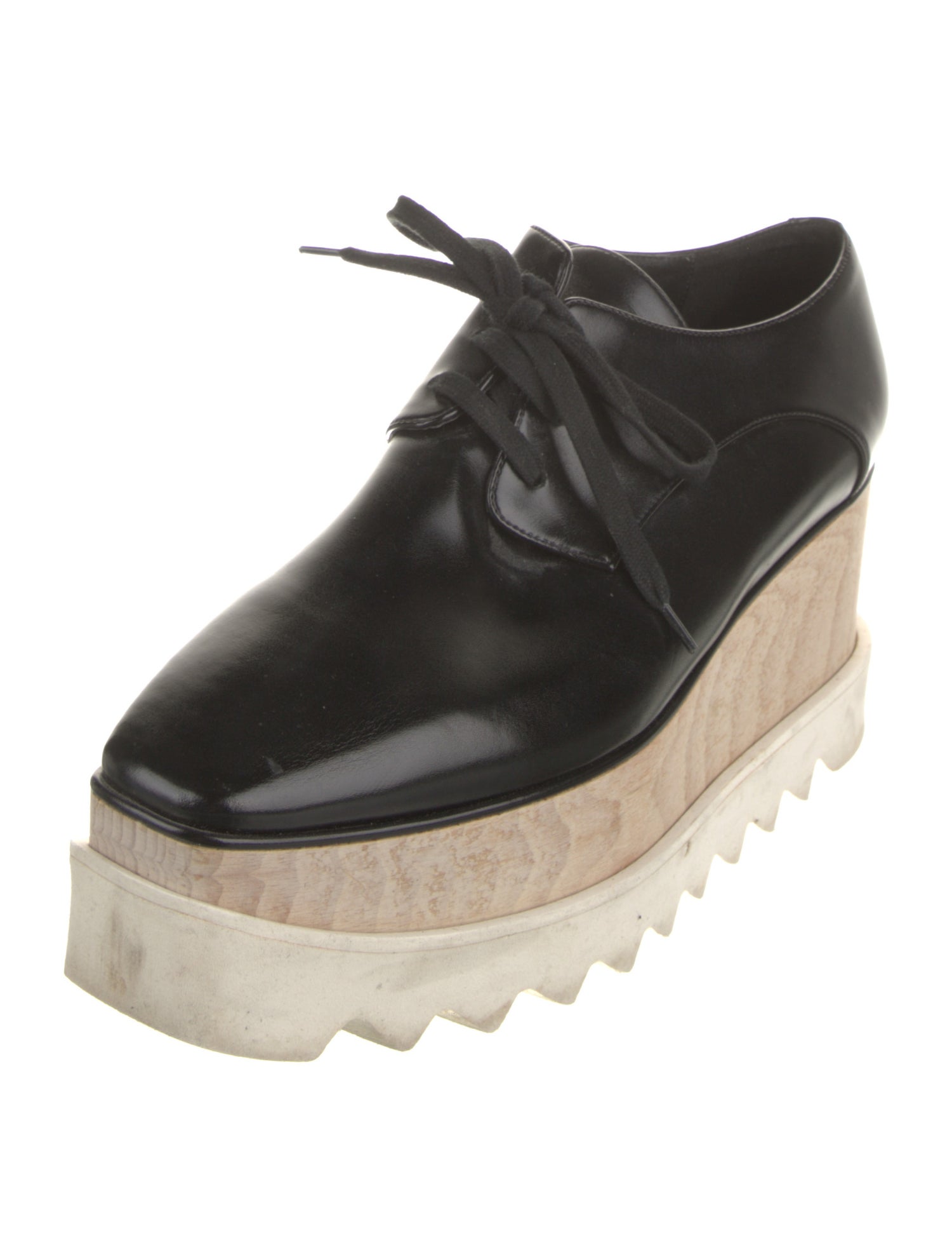 Stella McCartney Vegetarian Leather Wedge Sneakers