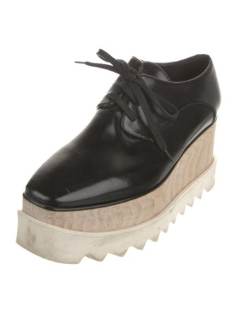 Stella McCartney Vegetarian Leather Wedge Sneakers