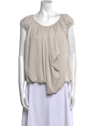 Stella McCartney Scoop Neck Short Sleeve Blouse