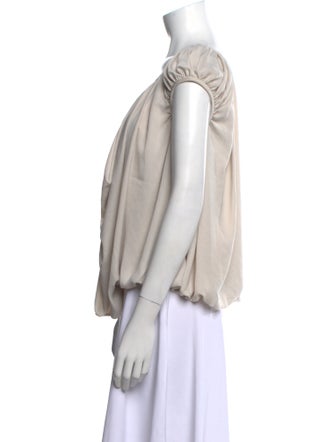 Stella McCartney Scoop Neck Short Sleeve Blouse