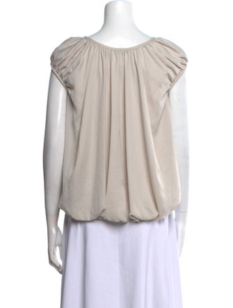 Stella McCartney Scoop Neck Short Sleeve Blouse