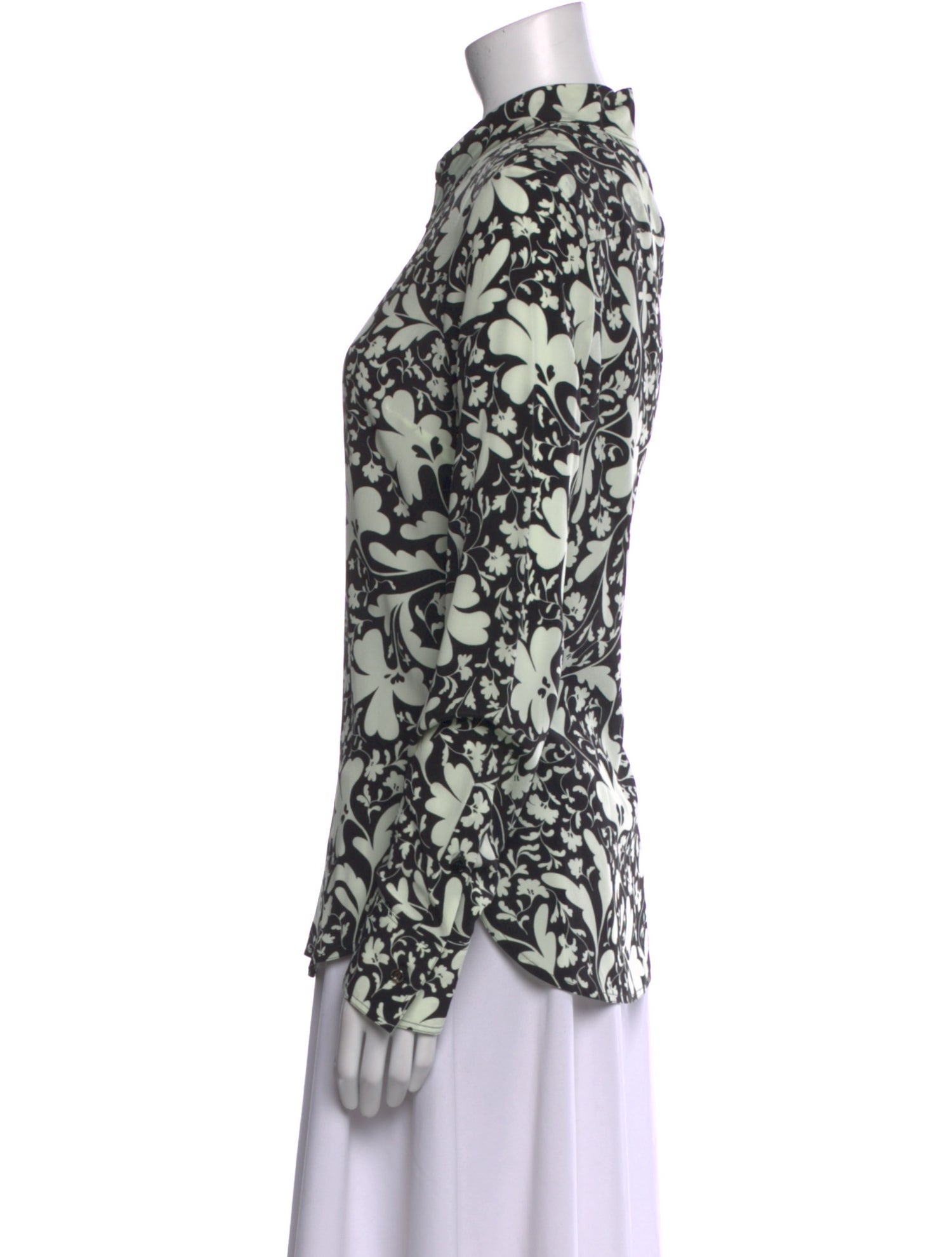 Stella McCartney Silk Floral Print Button-Up Top w/ Tags
