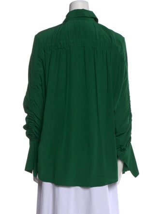 Stella McCartney Silk Long Sleeve Button-Up Top