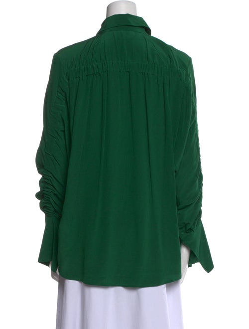 Stella McCartney Silk Long Sleeve Button-Up Top