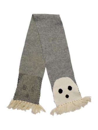 Stella McCartney Toddler Girls' Patterned Fringe-Trimmed Wool Scarf