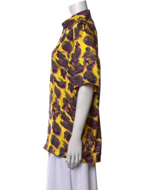 Stella McCartney Silk Printed Button-Up Top