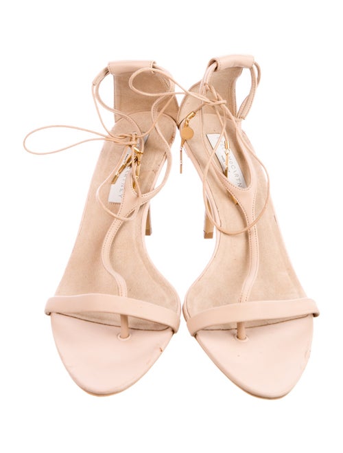 Stella McCartney Vegan Leather Chain-Link Accents T-Strap Pumps