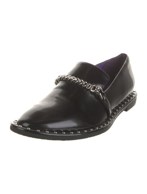 Stella McCartney Patent Leather Chain-Link Accents Loafers