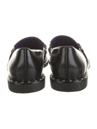 Stella McCartney Patent Leather Chain-Link Accents Loafers