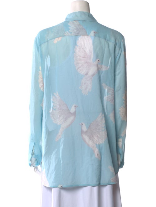 Stella McCartney Silk Floral Print Button-Up Top