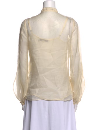 Stella McCartney Silk Long Sleeve Button-Up Top