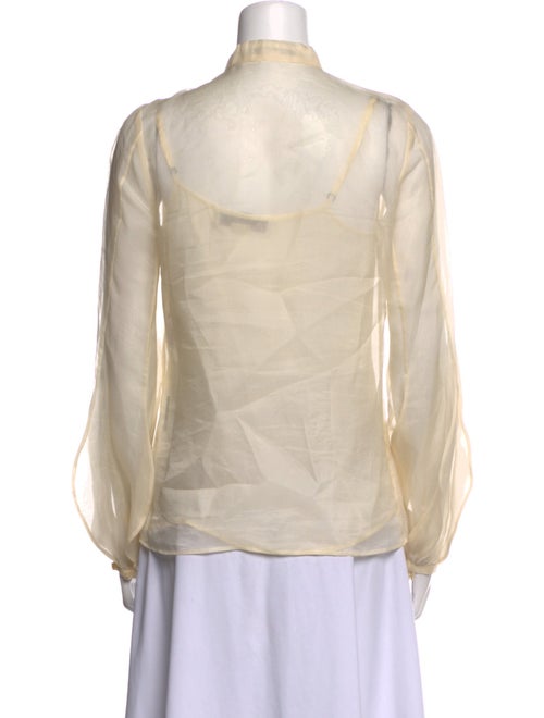 Stella McCartney Silk Long Sleeve Button-Up Top