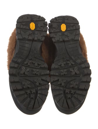 Stella McCartney Vegan Leather Faux Fur Trim Slingback Flats