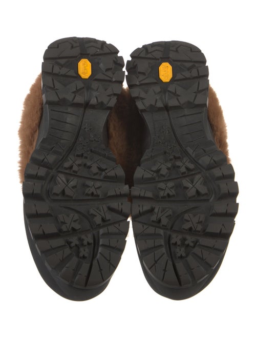 Stella McCartney Vegan Leather Faux Fur Trim Slingback Flats