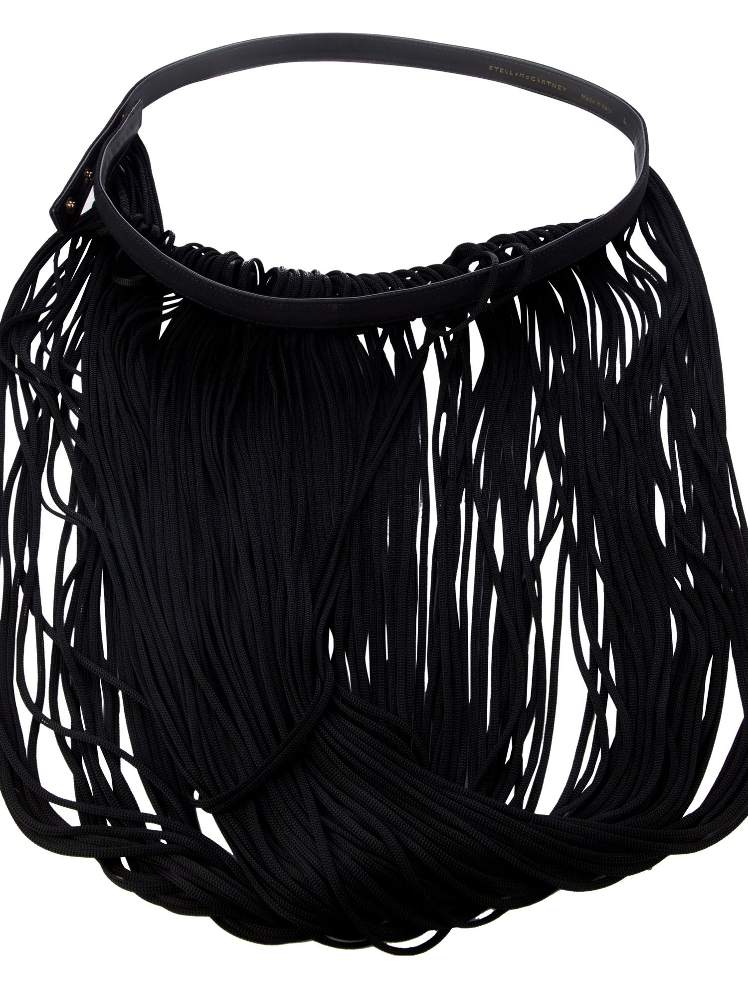 Stella McCartney Skinny Fringe Trim Accent Waist Belt