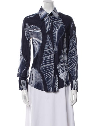 Stella McCartney Silk Printed Button-Up Top