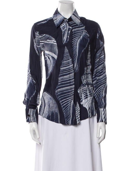 Stella McCartney Silk Printed Button-Up Top