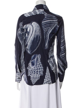Stella McCartney Silk Printed Button-Up Top