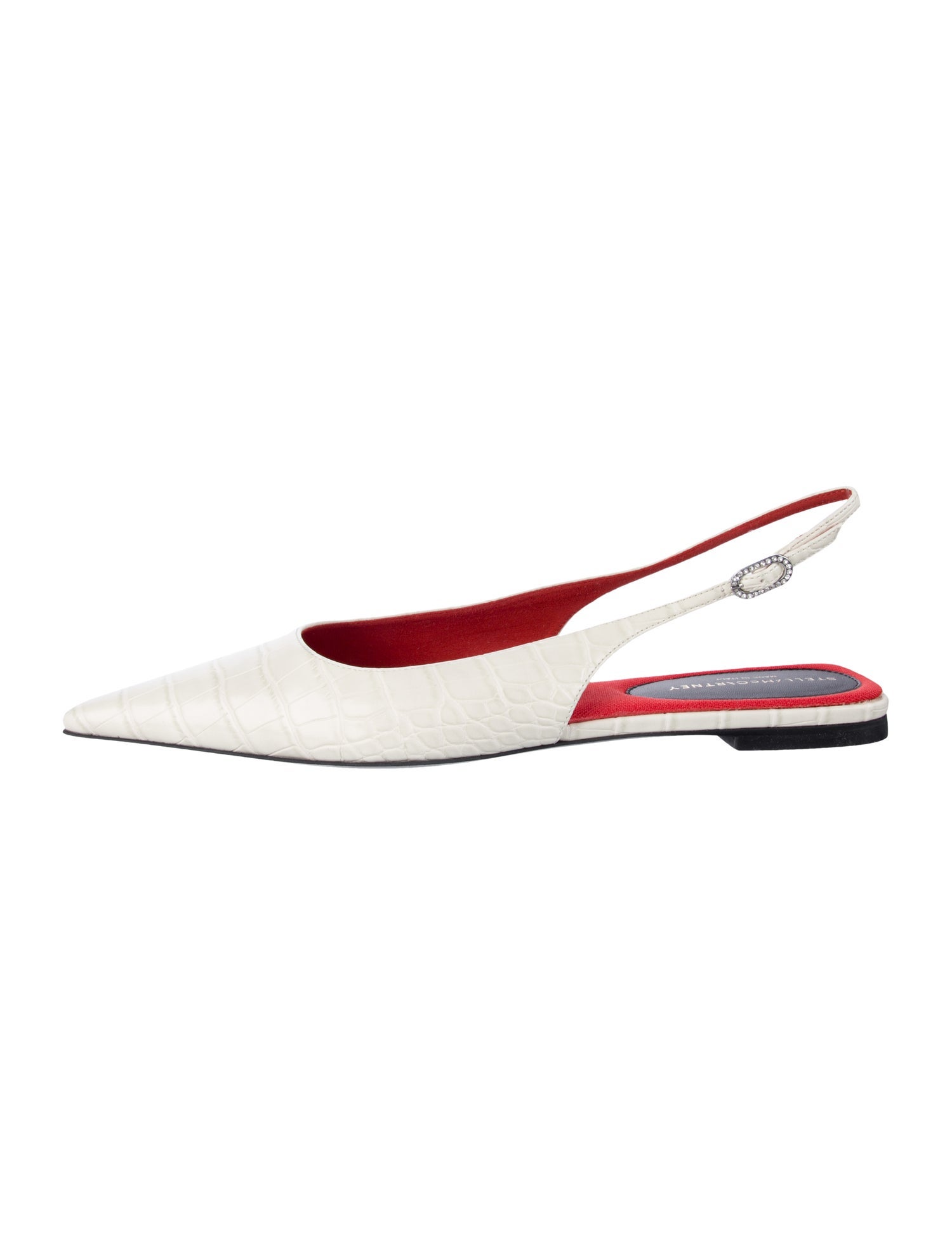 Stella McCartney Vegetarian Leather Slingback Flats