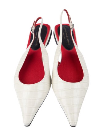 Stella McCartney Vegetarian Leather Slingback Flats