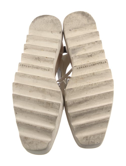 Stella McCartney Vegetarian Leather Colorblock Pattern Wedge Sneakers