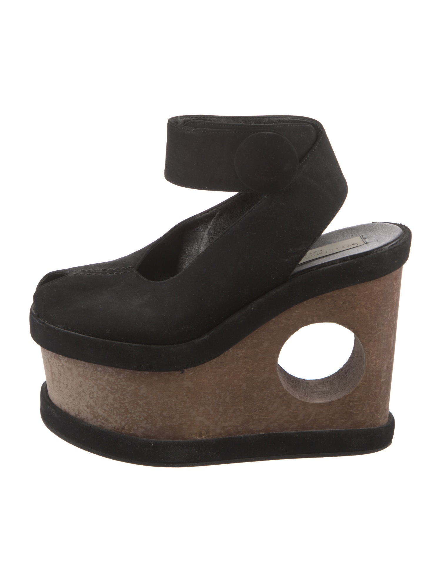 Stella McCartney Vegetarian Suede Cutout Accent Slingback Pumps