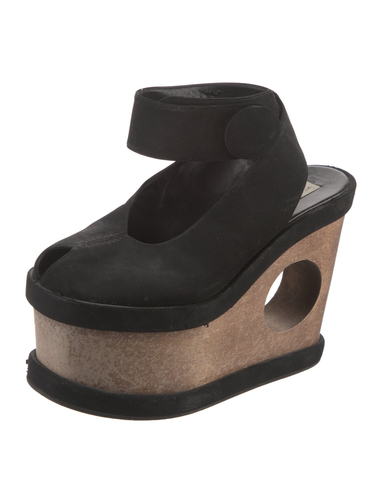 Stella McCartney Vegetarian Suede Cutout Accent Slingback Pumps