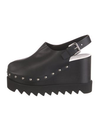 Stella McCartney Leather Studded Accents Slingback Pumps