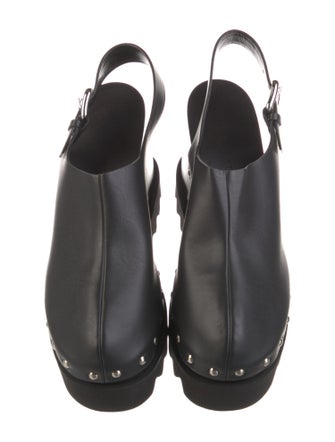 Stella McCartney Leather Studded Accents Slingback Pumps