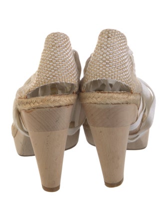Stella McCartney Canvas Braided Accents Slingback Pumps