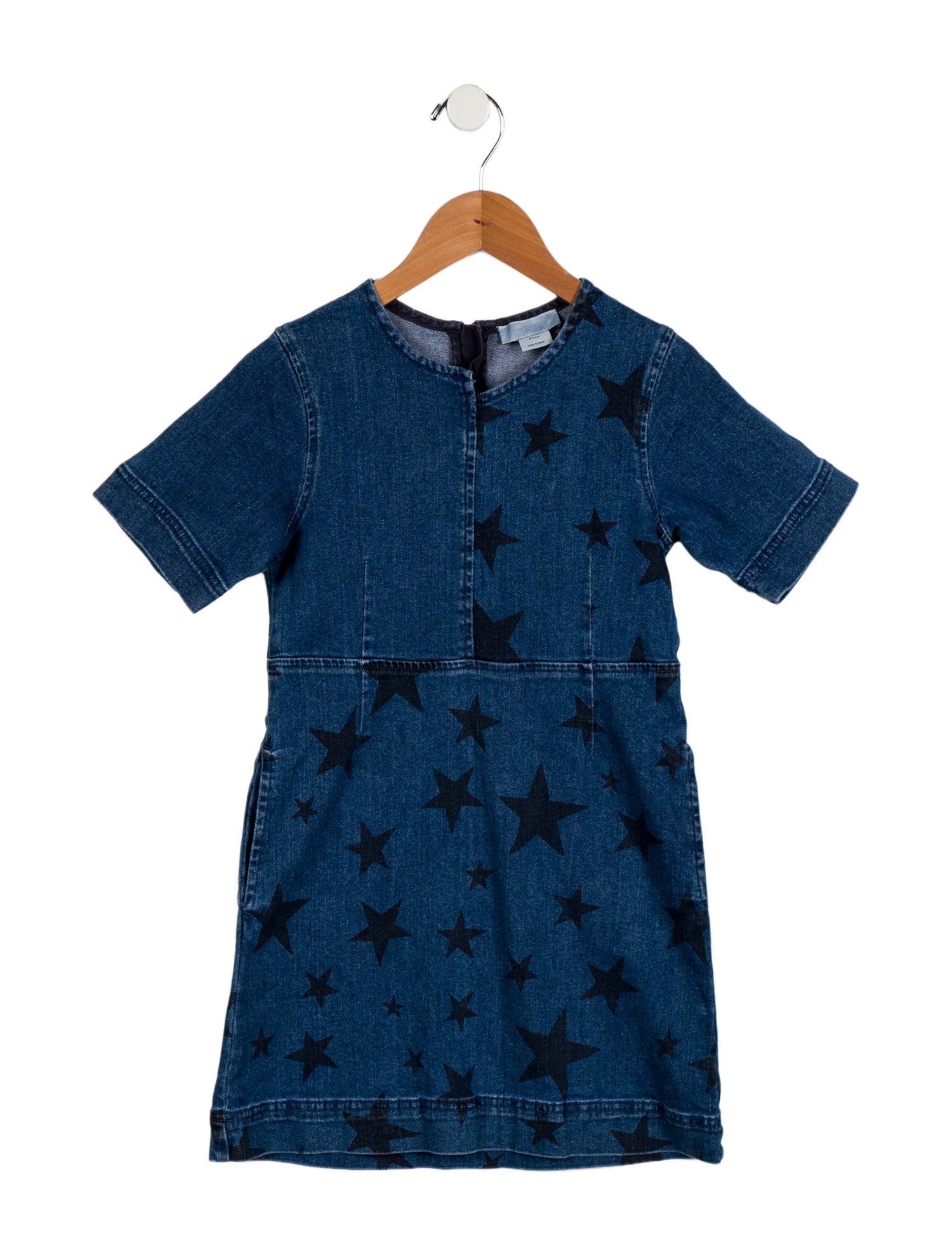 Stella McCartney Girls' Patterned Short Sleeve Denim Dress