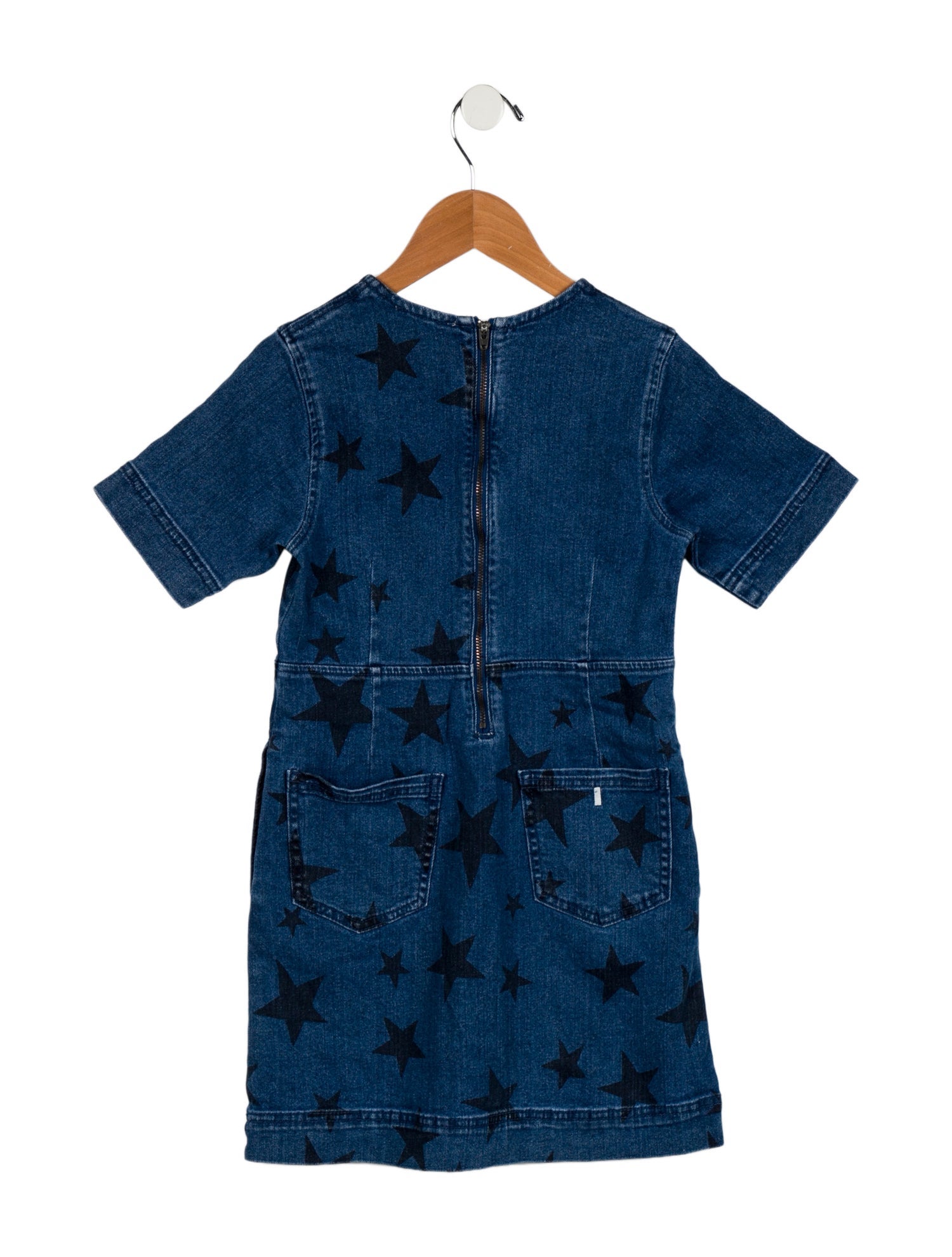 Stella McCartney Girls' Patterned Short Sleeve Denim Dress