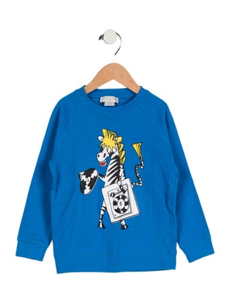 Stella McCartney Boys' Graphic Long Sleeve Crew Neck Sweatshirt