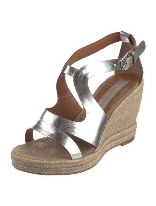 Stella McCartney Leather Colorblock Pattern Espadrilles