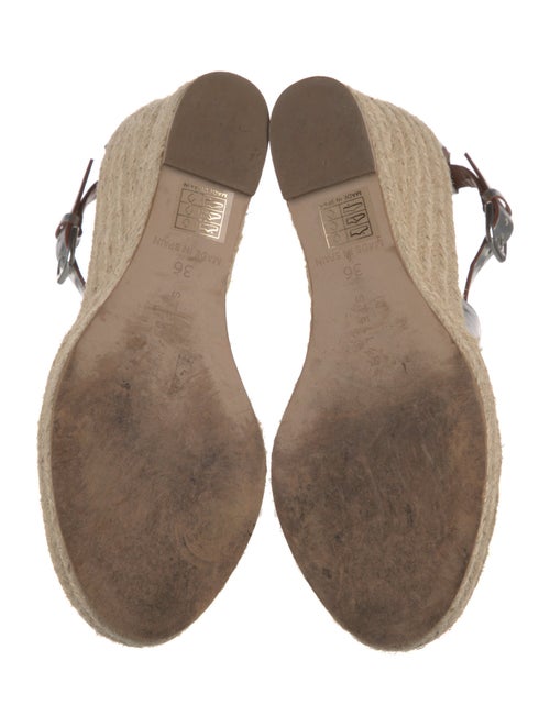 Stella McCartney Leather Colorblock Pattern Espadrilles