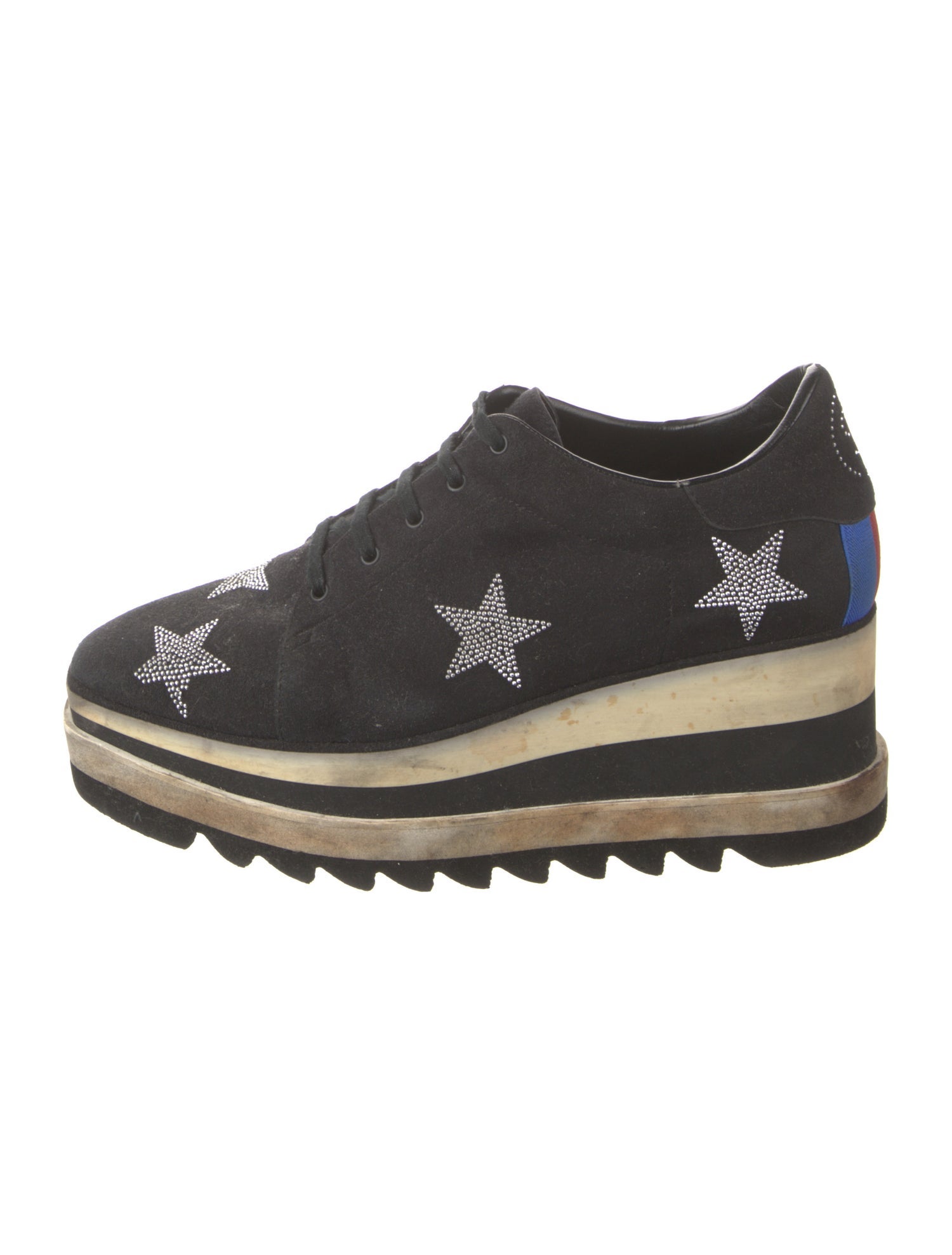 Stella McCartney Suede Graphic Print Sneakers