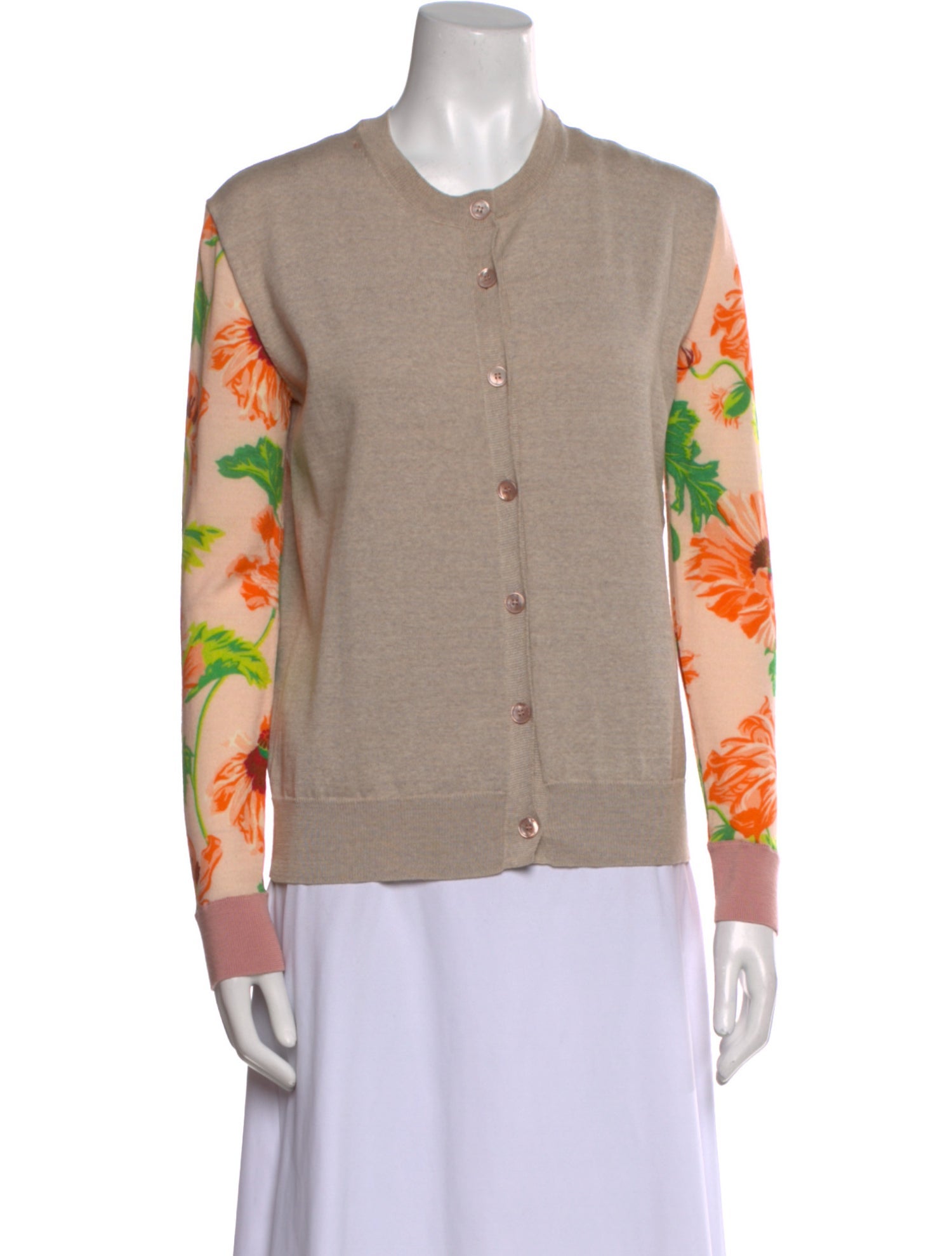 Stella McCartney Virgin Wool Floral Print Sweater