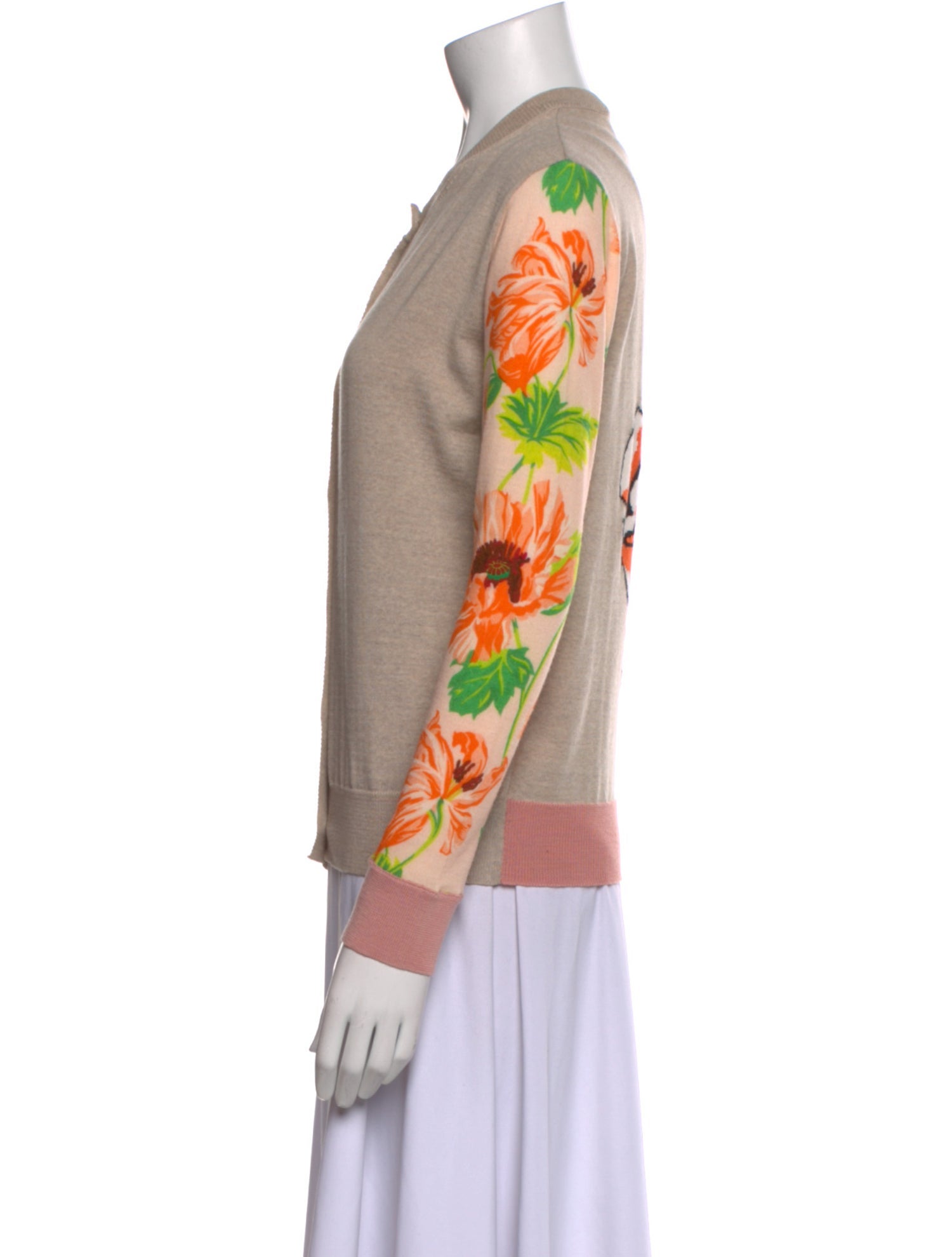 Stella McCartney Virgin Wool Floral Print Sweater
